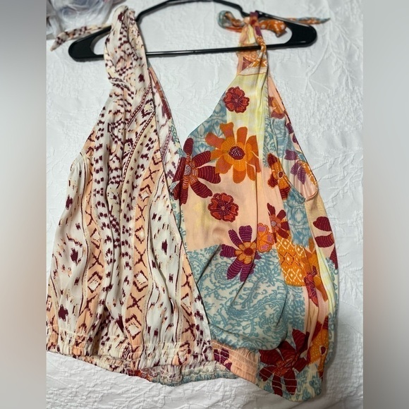 Free People Tied To You Tank Top In Tropical Combo Sz:S - Picture 10 of 16